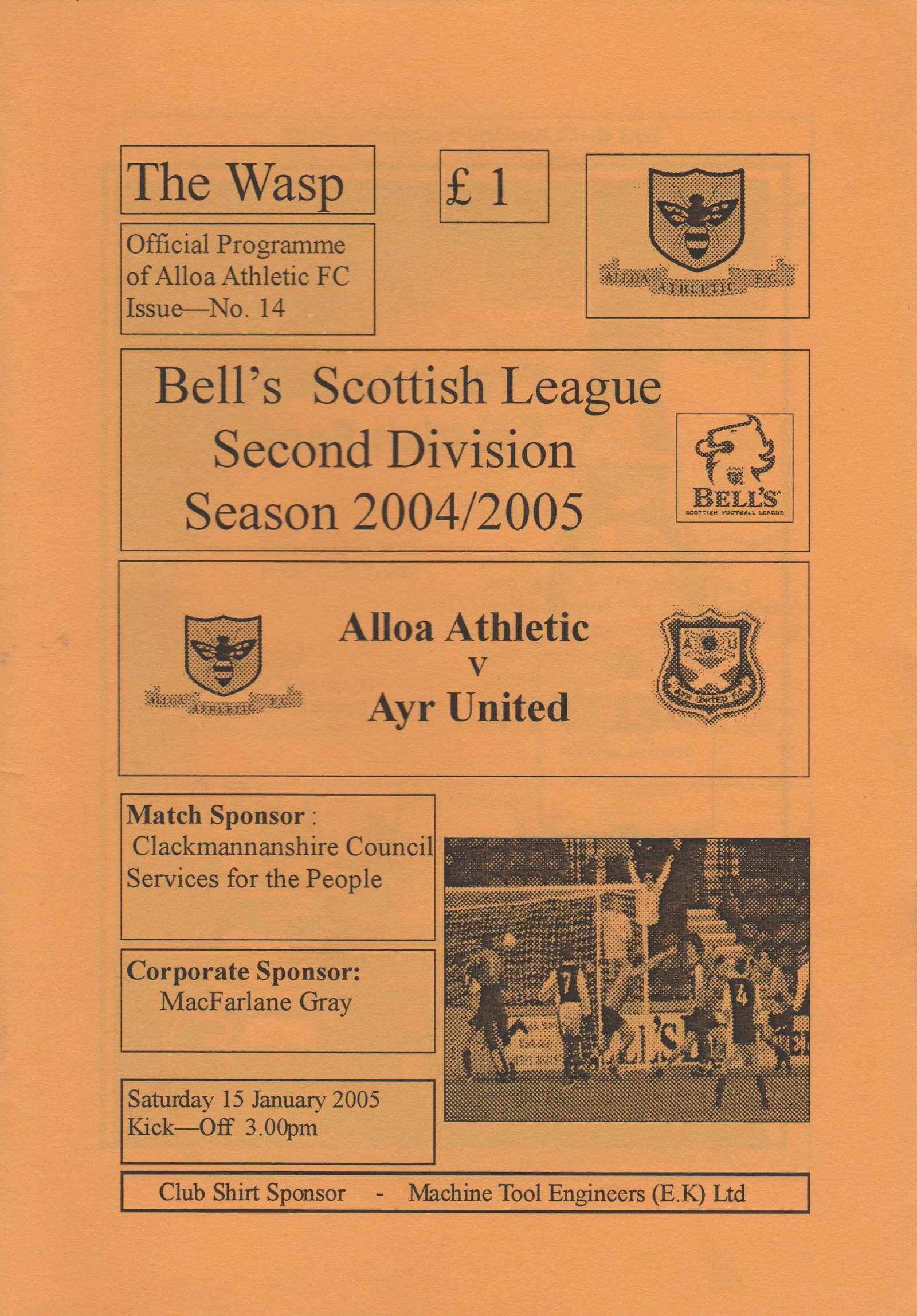 Alloa Athletic v Ayr United 15-Jan-2005