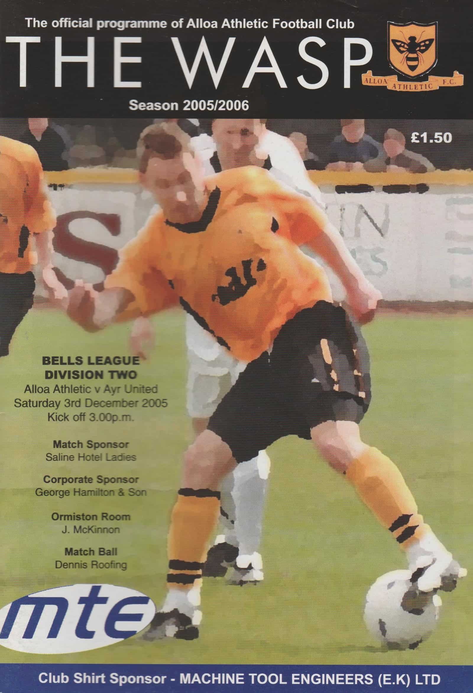Alloa Athletic v Ayr United 03-Dec-2005