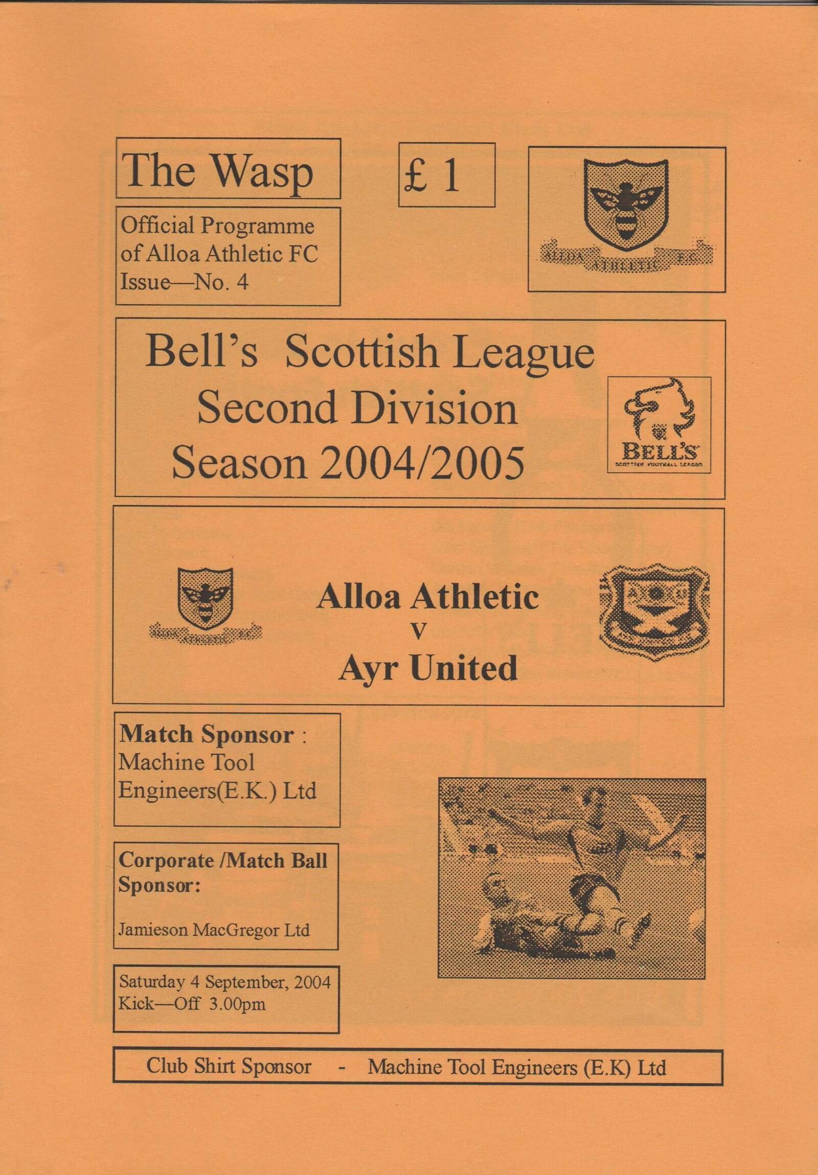 Alloa Athletic v Ayr United 04-Sep-2004