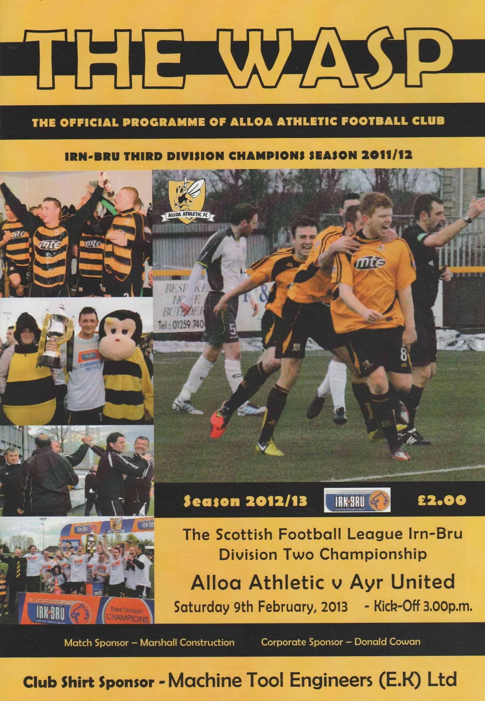 Alloa Athletic v Ayr United 09-Feb-2013