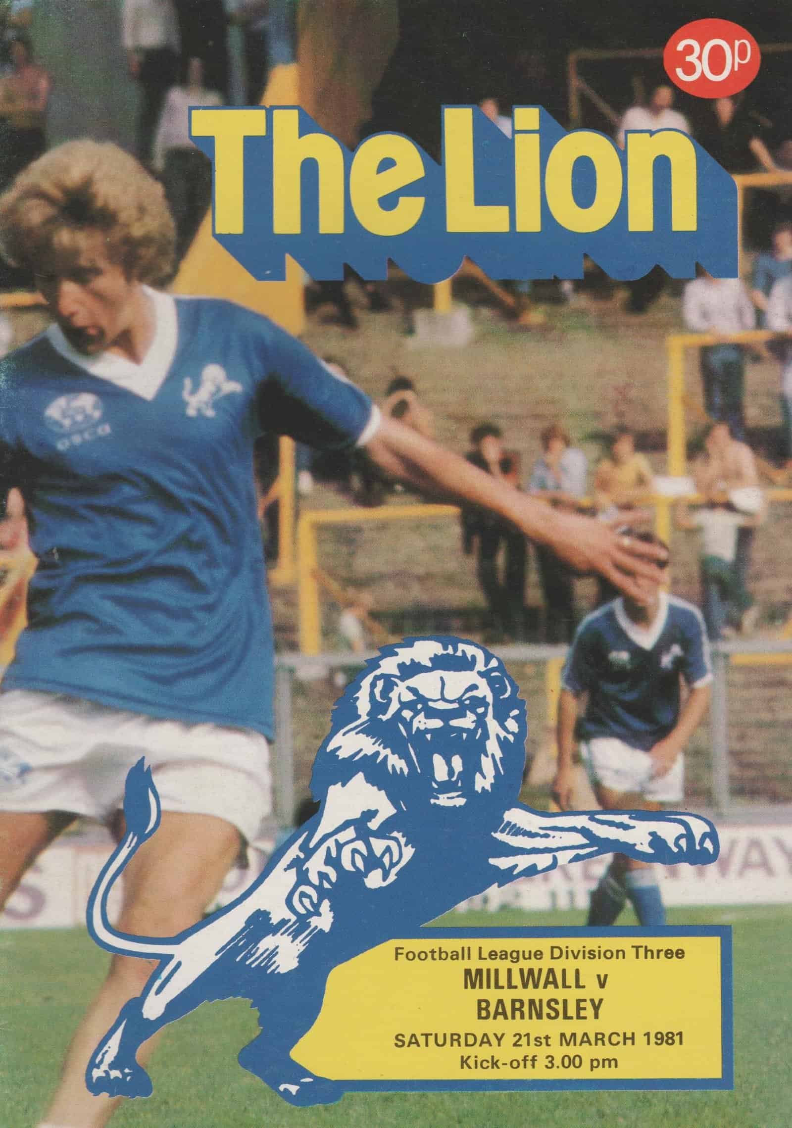 Millwall v Barnsley  21-Mar-1981