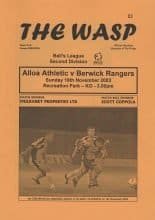 Alloa Athletic v Berwick Rangers   16-Nov-2003