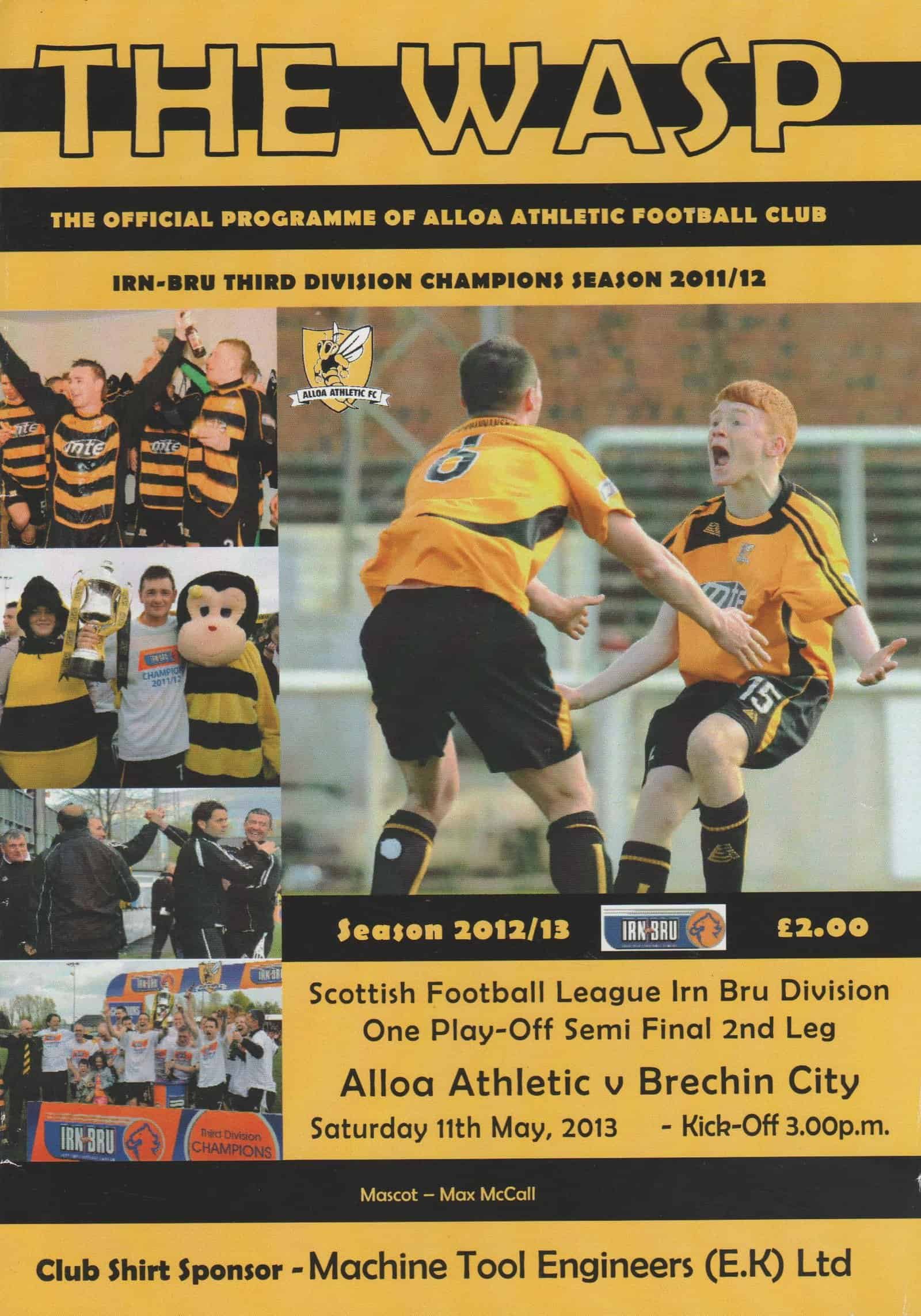 Alloa Athletic v Brechin City 11-May-2013