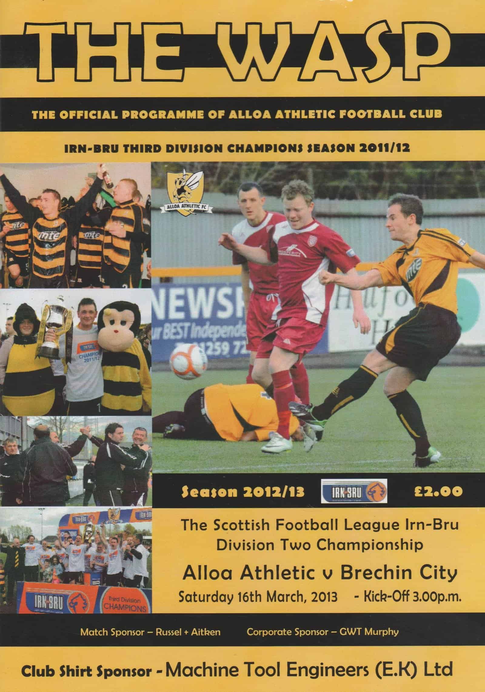 Alloa Athletic v Brechin City 16-Mar-2013