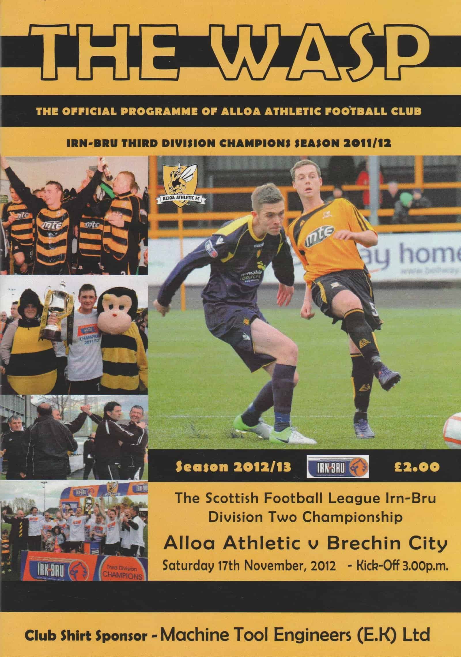 Alloa Athletic v Brechin City 17-Nov-2012