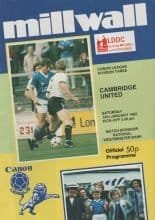 Millwall v Cambridge United  12-Jan-1985