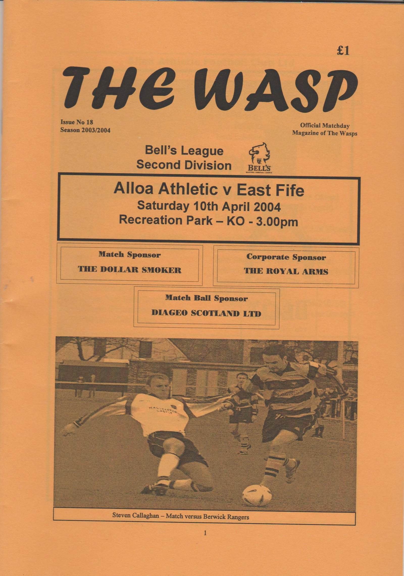 Alloa Athletic v East Fife  10-Apr-2004