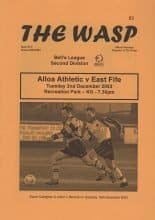 Alloa Athletic v East Fife  02-Dec-2003