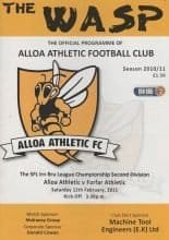 Alloa Athletic v Forfar Athletic  12-Feb-2011