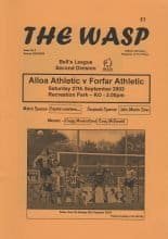 Alloa Athletic v Forfar Athletic  27-Sep-2003