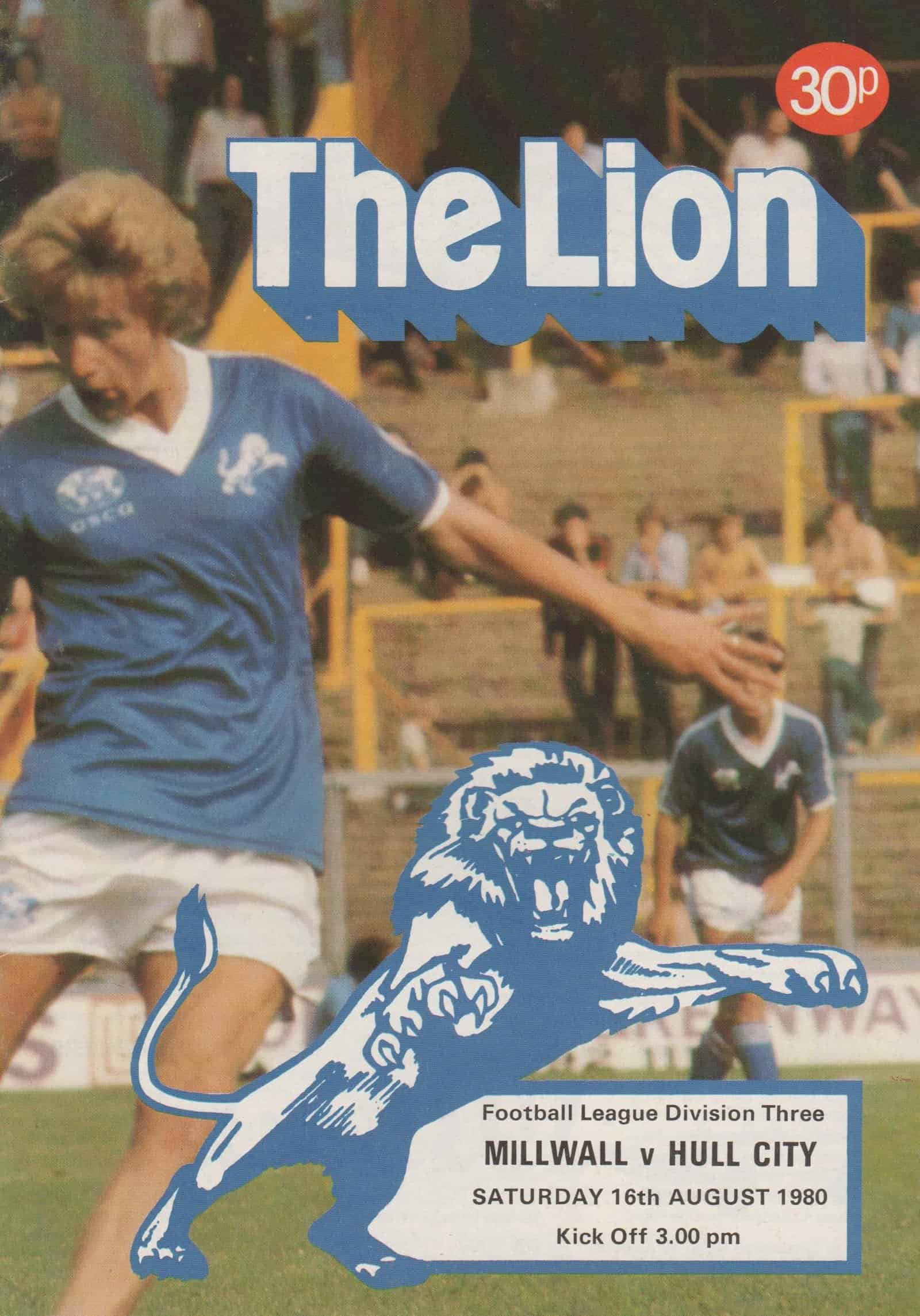 Millwall v Hull City  16-Aug-1980