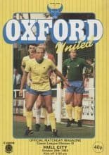 Oxford United v Hull City  29-Oct-1983