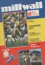 Millwall v Leicester City 16-Feb-1985