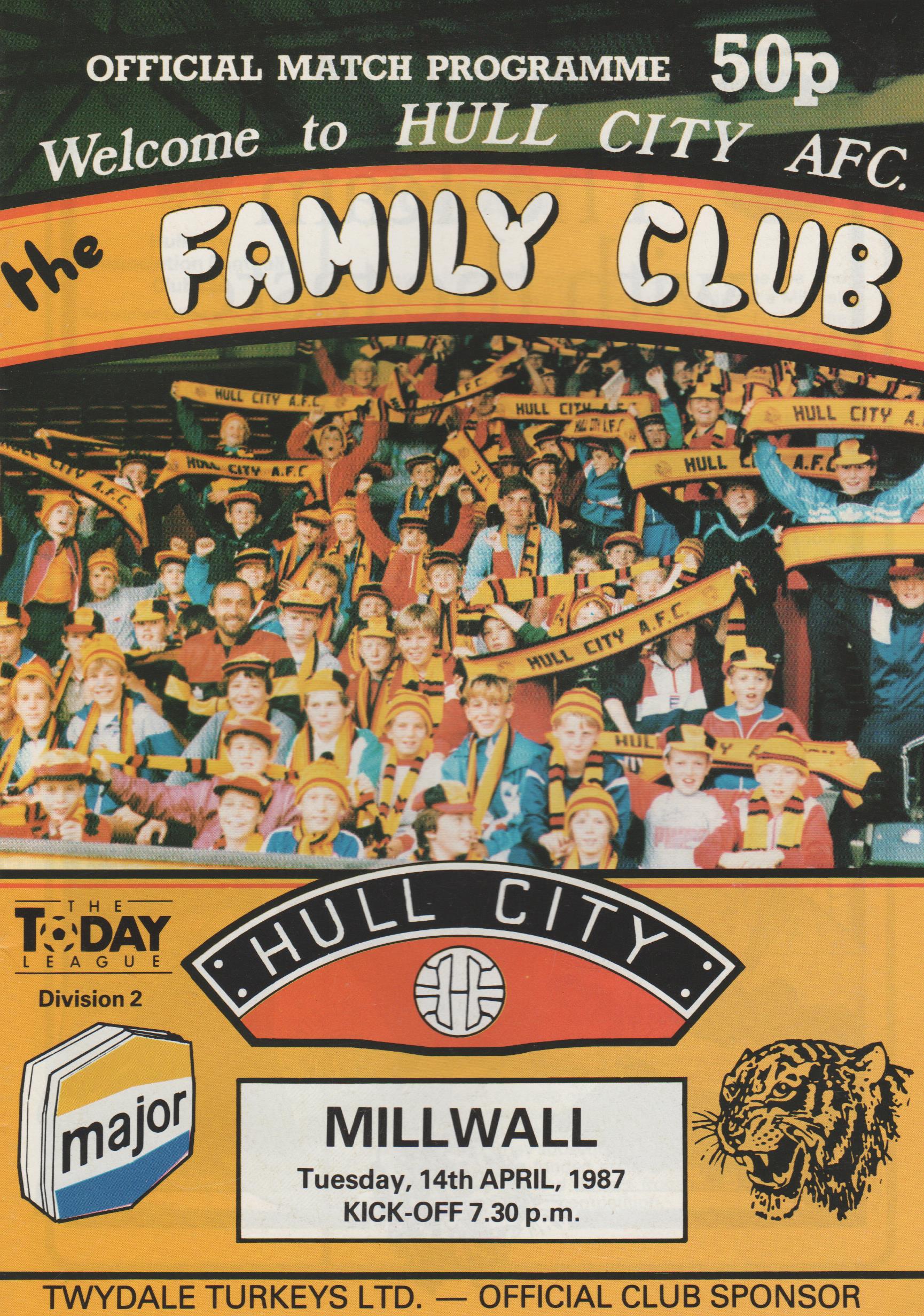 Hull City v Millwall 14-Apr-1987