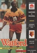 Watford v Millwall 15-Aug-1992