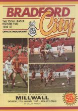 Bradford City v Millwall 17-Jan-1987