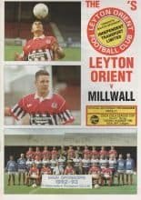 Leyton Orient v Millwall  18-Aug-1992