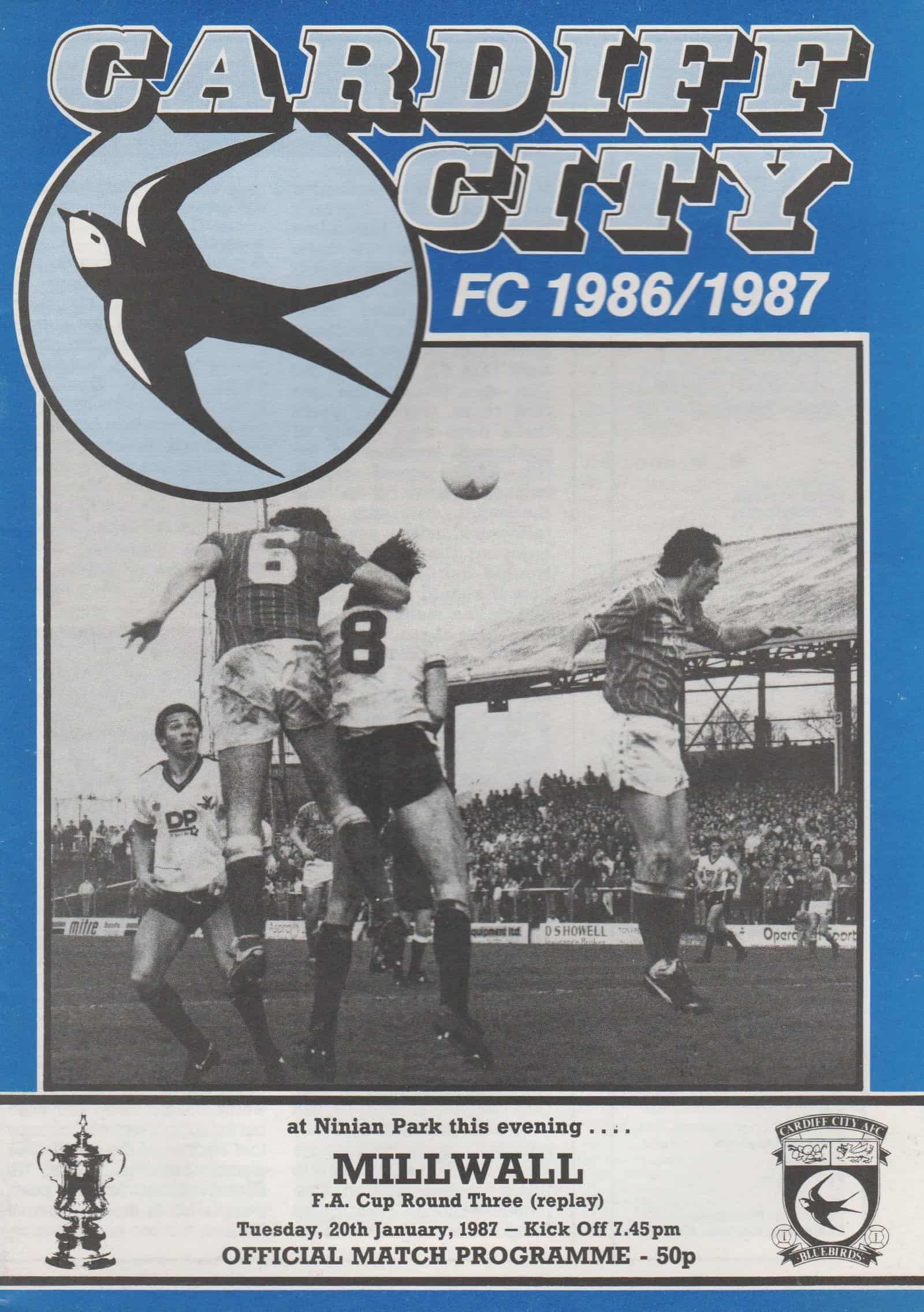 Cardiff City v Millwall 20-Jan-1987