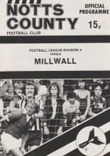 Notts County v Millwall 22-Aug-1978