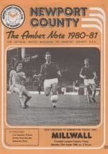 Newport County v Millwall  23-Aug-1980