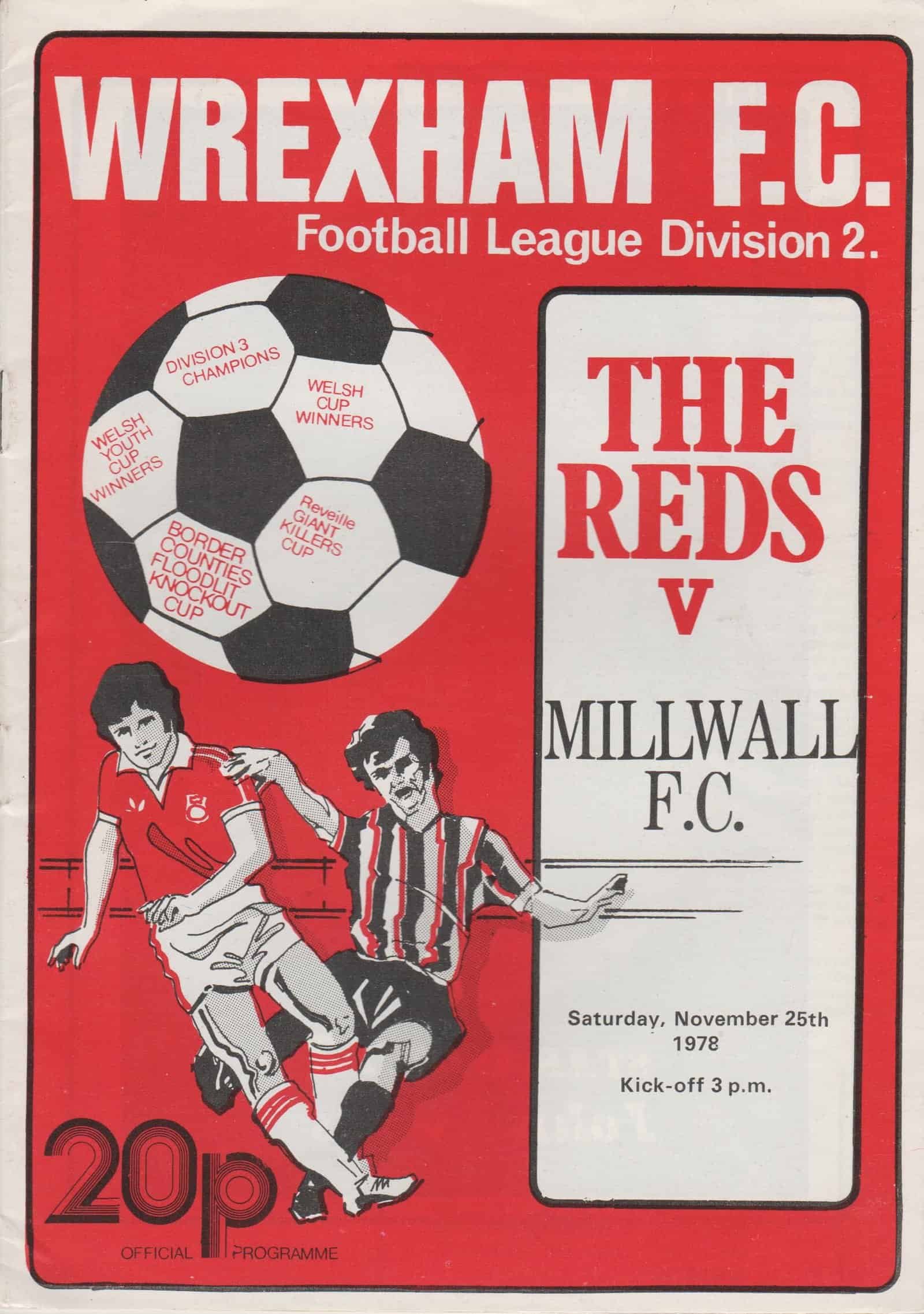 Wrexham v Millwall 25-Nov-1978