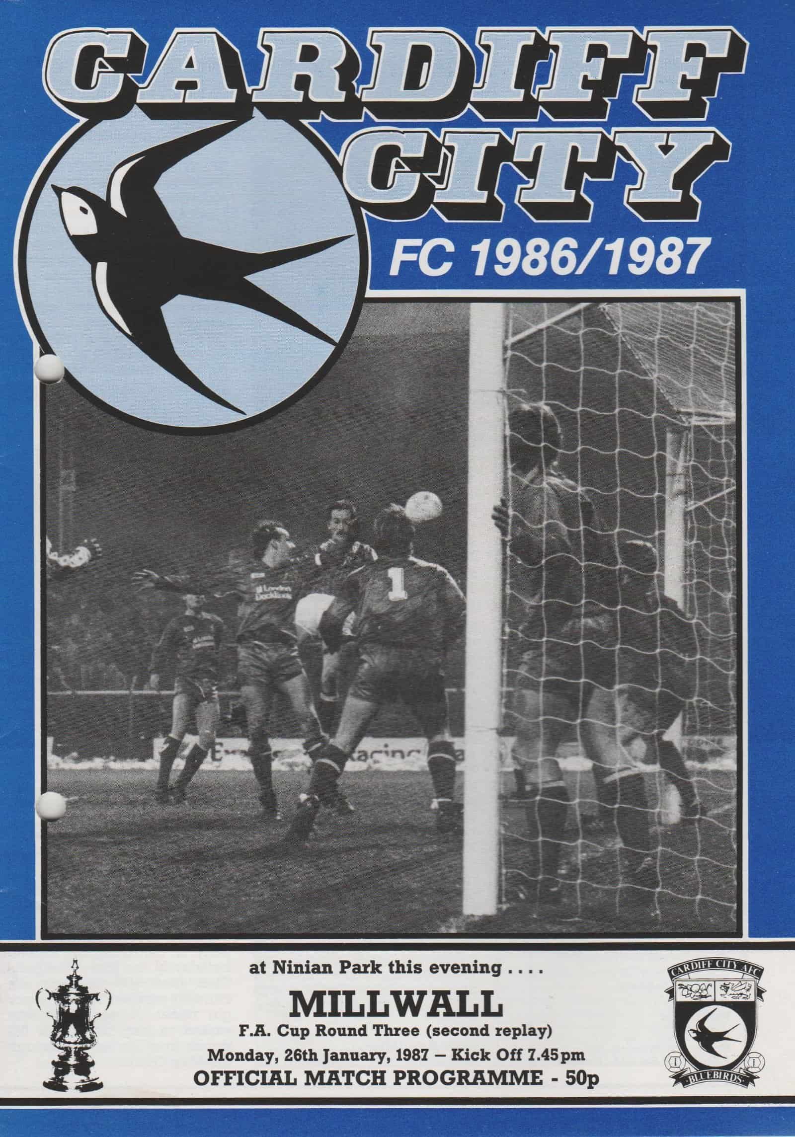 Cardiff City v Millwall 26-Jan-1987