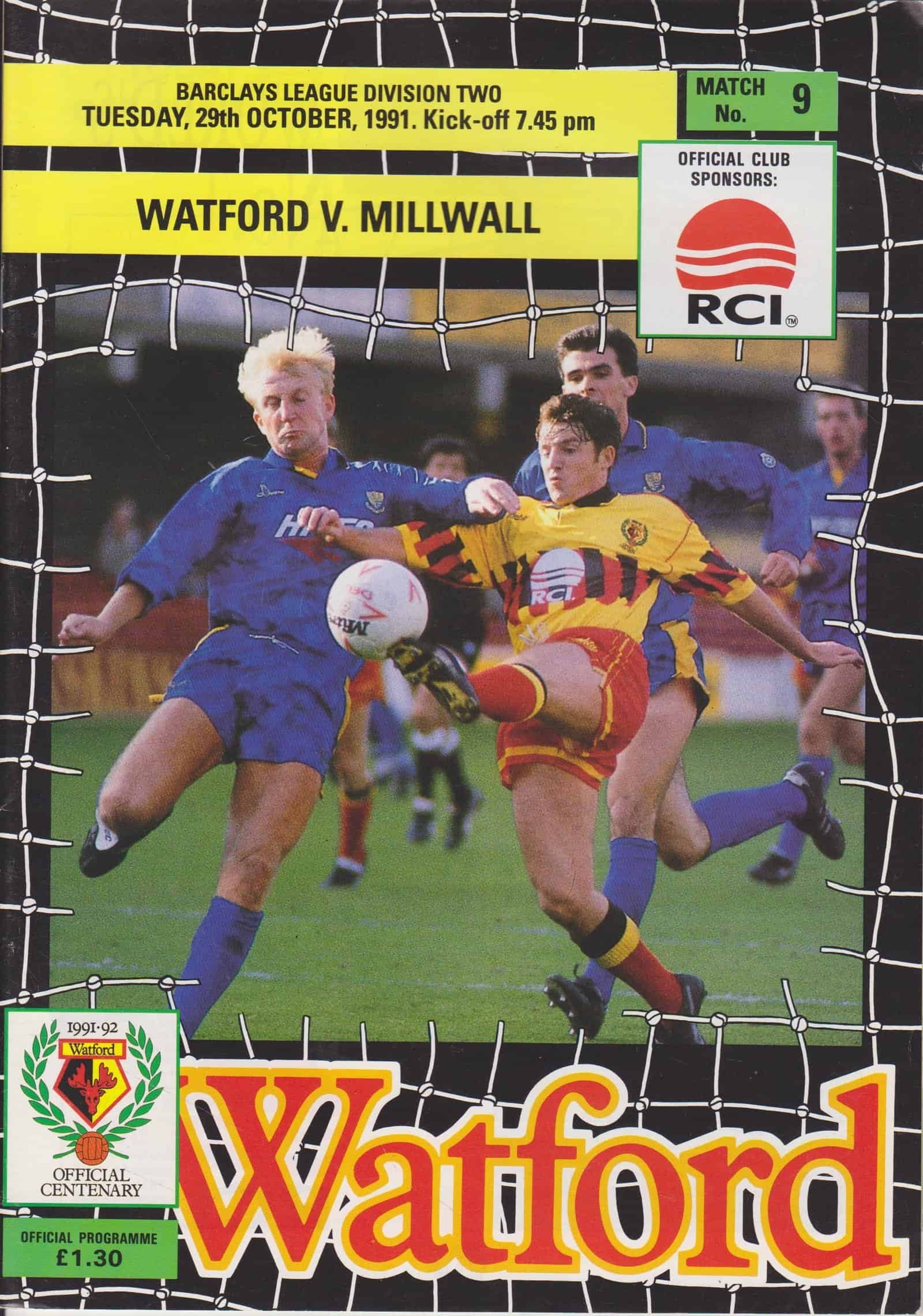 Watford v Millwall 29-Oct-1981