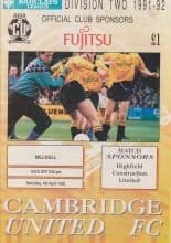 Cambridge United v Millwall 04-Apr-1992