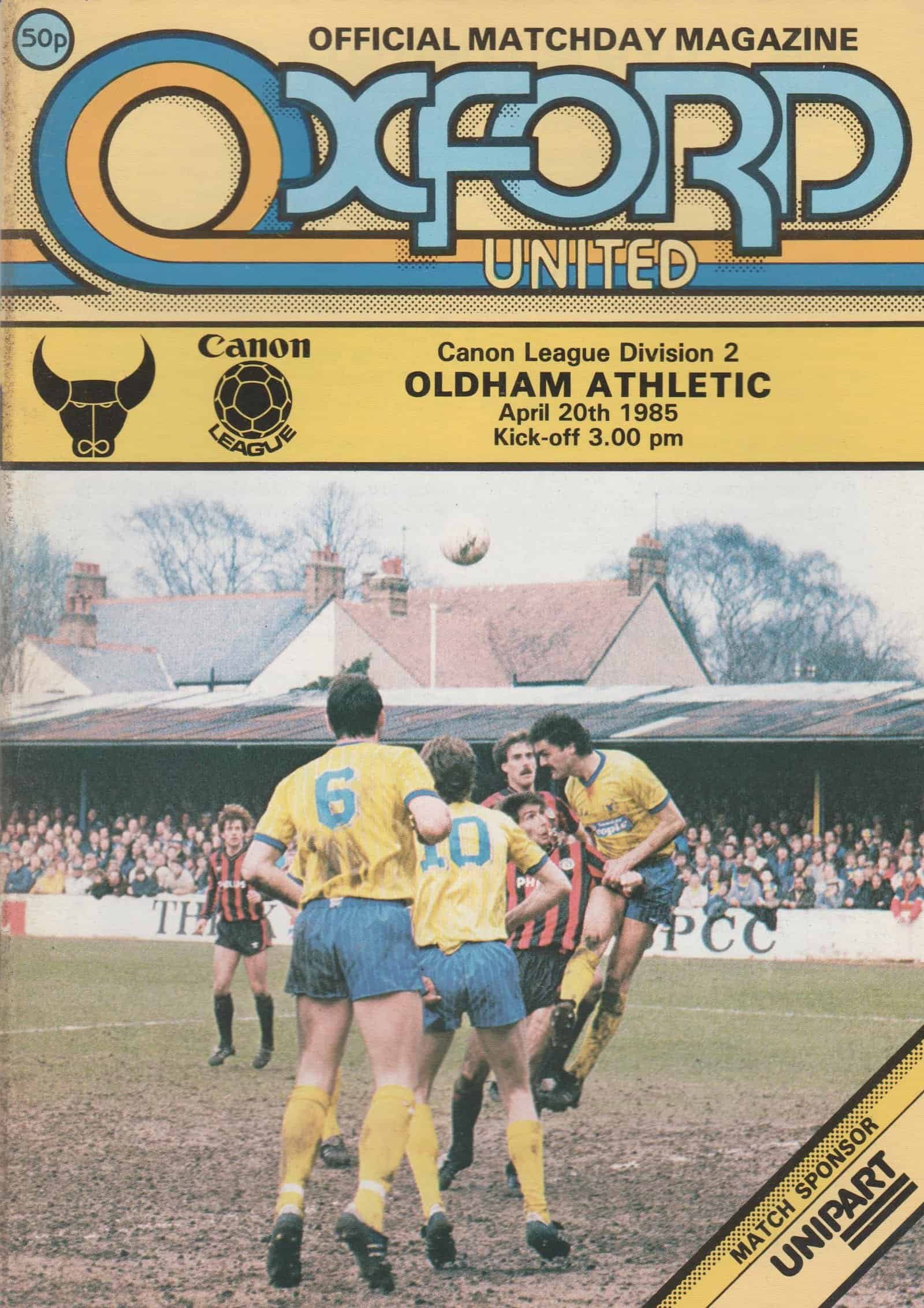 Oxford United v Oldham Athletic 20-Apr-1985