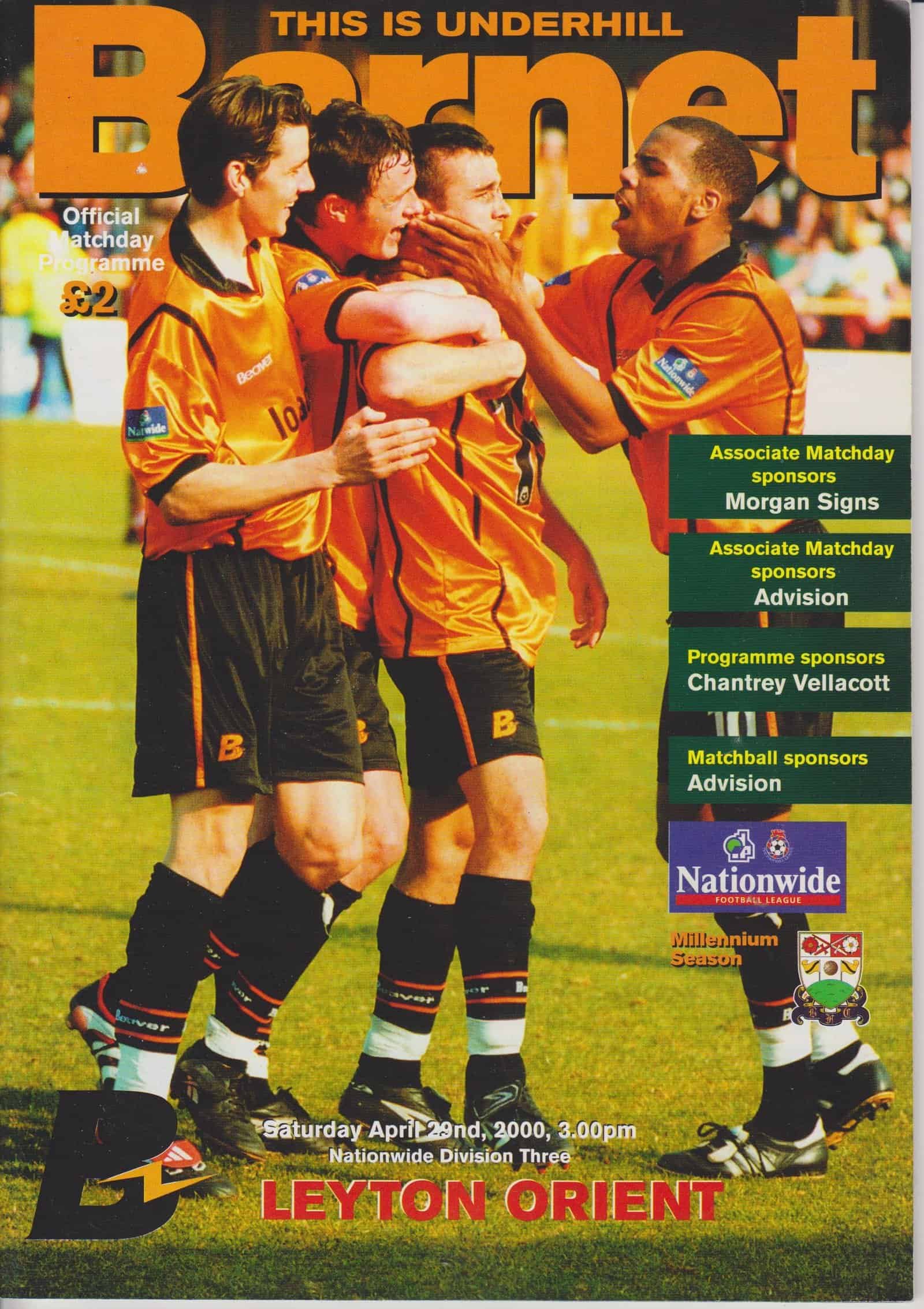 Barnet v Leyton Orient 29-Apr-2000