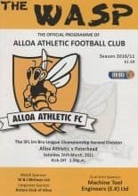 Alloa Athletic v Peterhead  26-Mar-2011