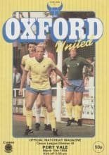 Oxford United v Port Vale 10-Mar-1984