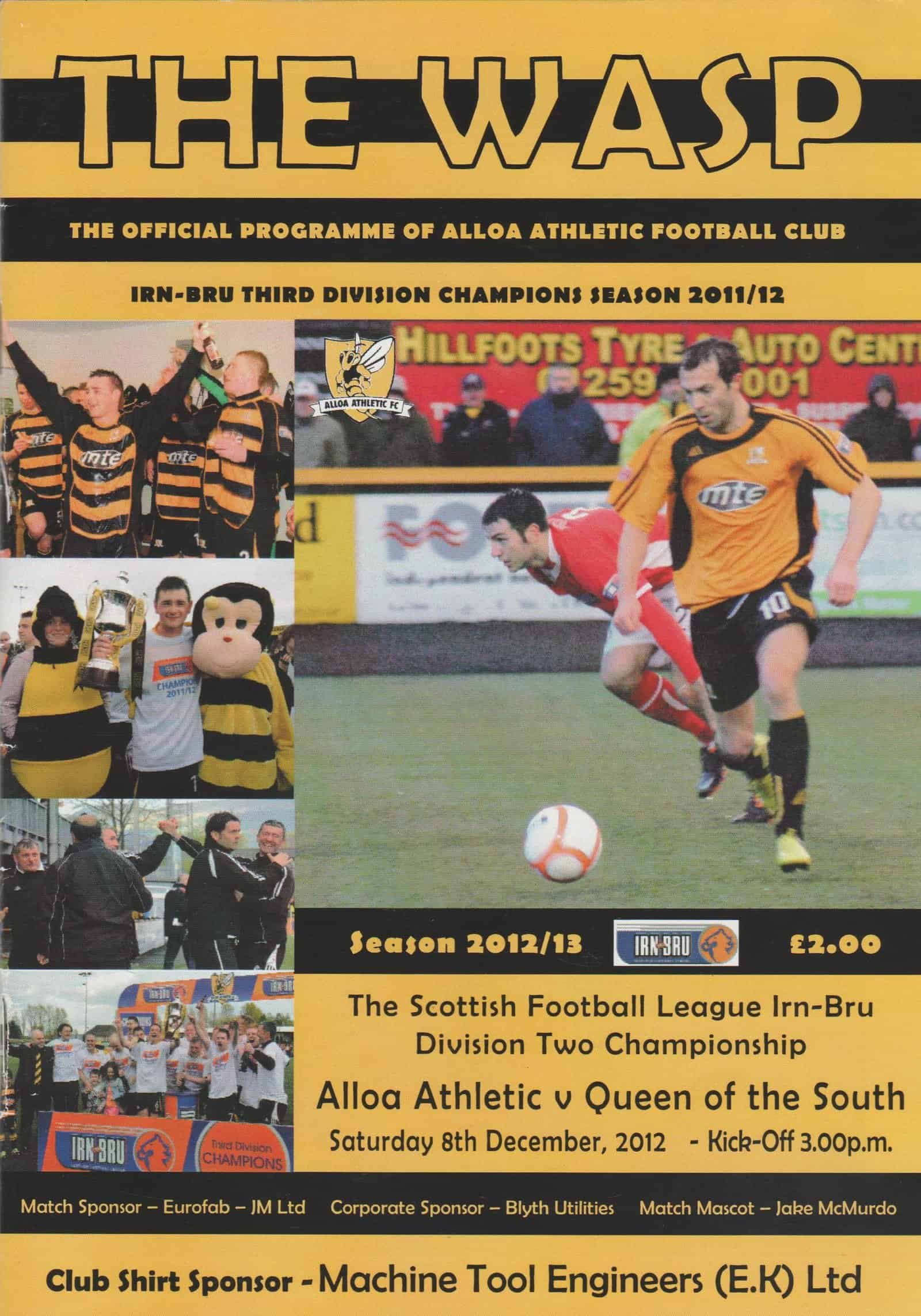 Alloa Athletic v Queen of the South  08-Dec-2012