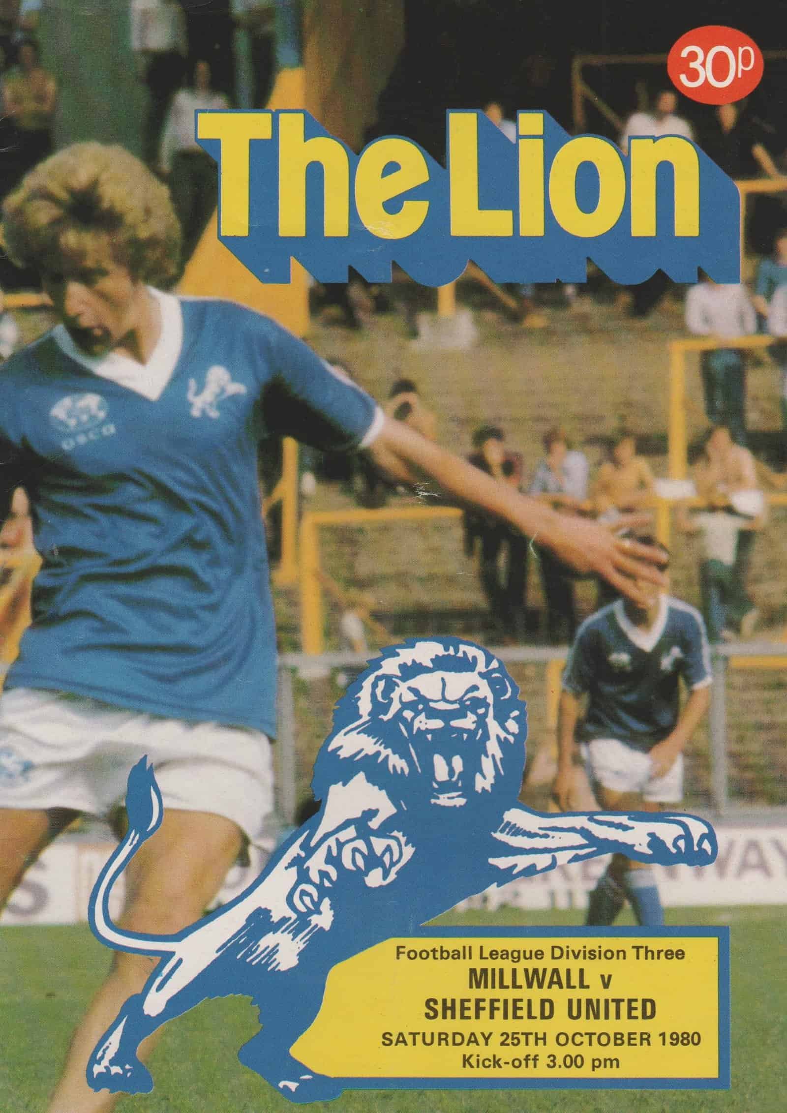 Millwall v Sheffield United  25-Oct-1980