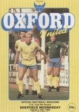 Oxford United v Sheffield Wednesday 18-Feb-1984