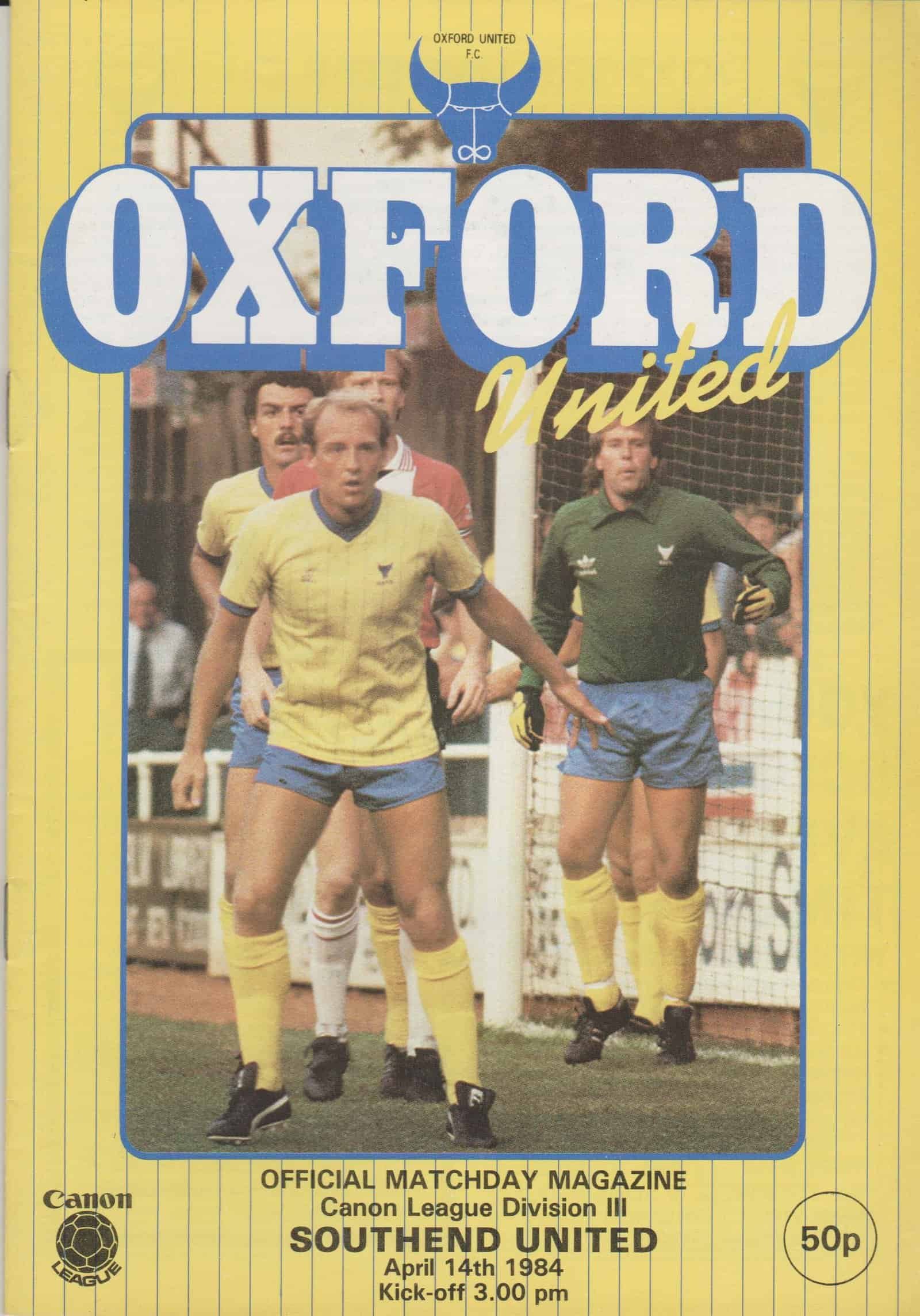 Oxford United v Southend United  14-Apr-1984