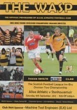 Alloa Athletic v Stenhousemuir  15-Sep-2012