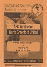 AFC Wimbledon  v North Greenford United 30-Apr-2004