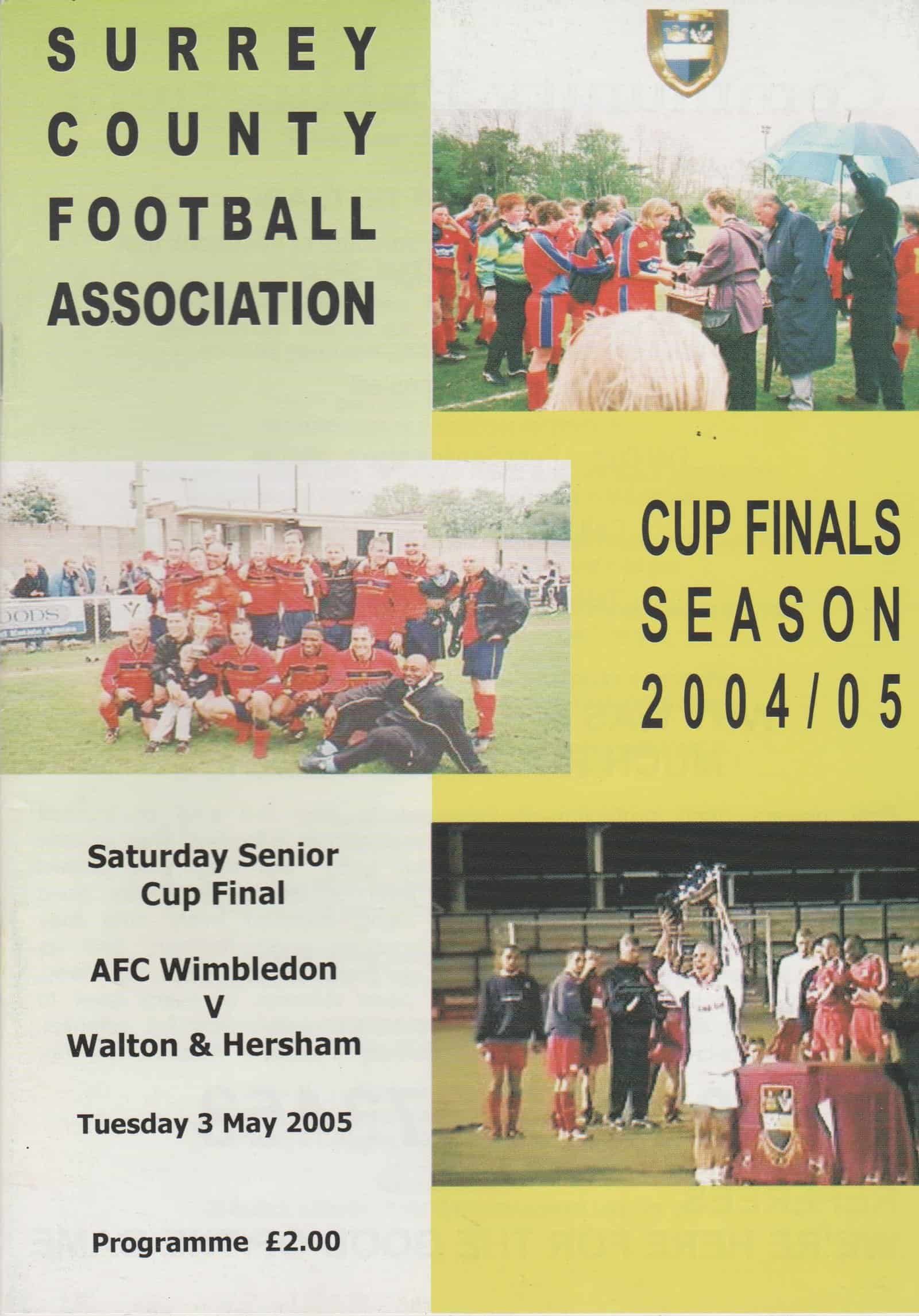 AFC Wimbledon  v Walton & Hersham 03-May-2005