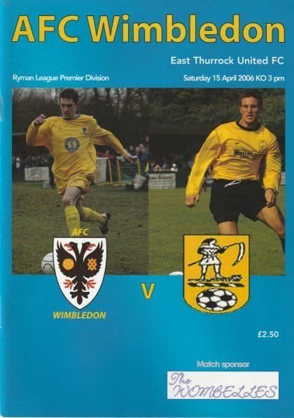 AFC Wimbledon v East Thurrock United 15-Apr-2006