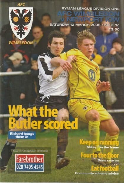 AFC Wimbledon v Newport IOW  12-Mar-2005