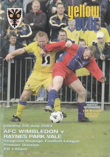 AFC Wimbledon v Raynes Park Vale  05-May-2003