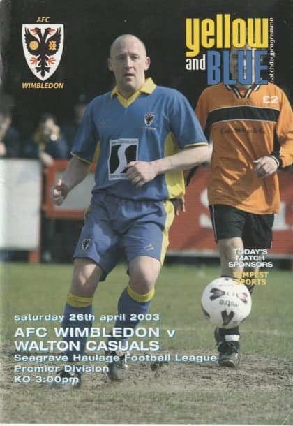 AFC Wimbledon v Walton Casuals  26-Apr-2003