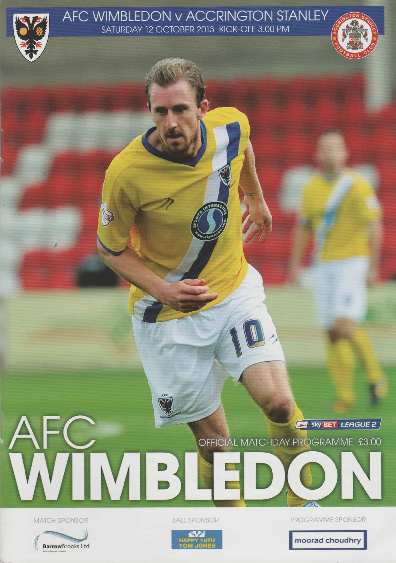 AFC Wimbledon v Accrington Stanley   12-Oct-2013
