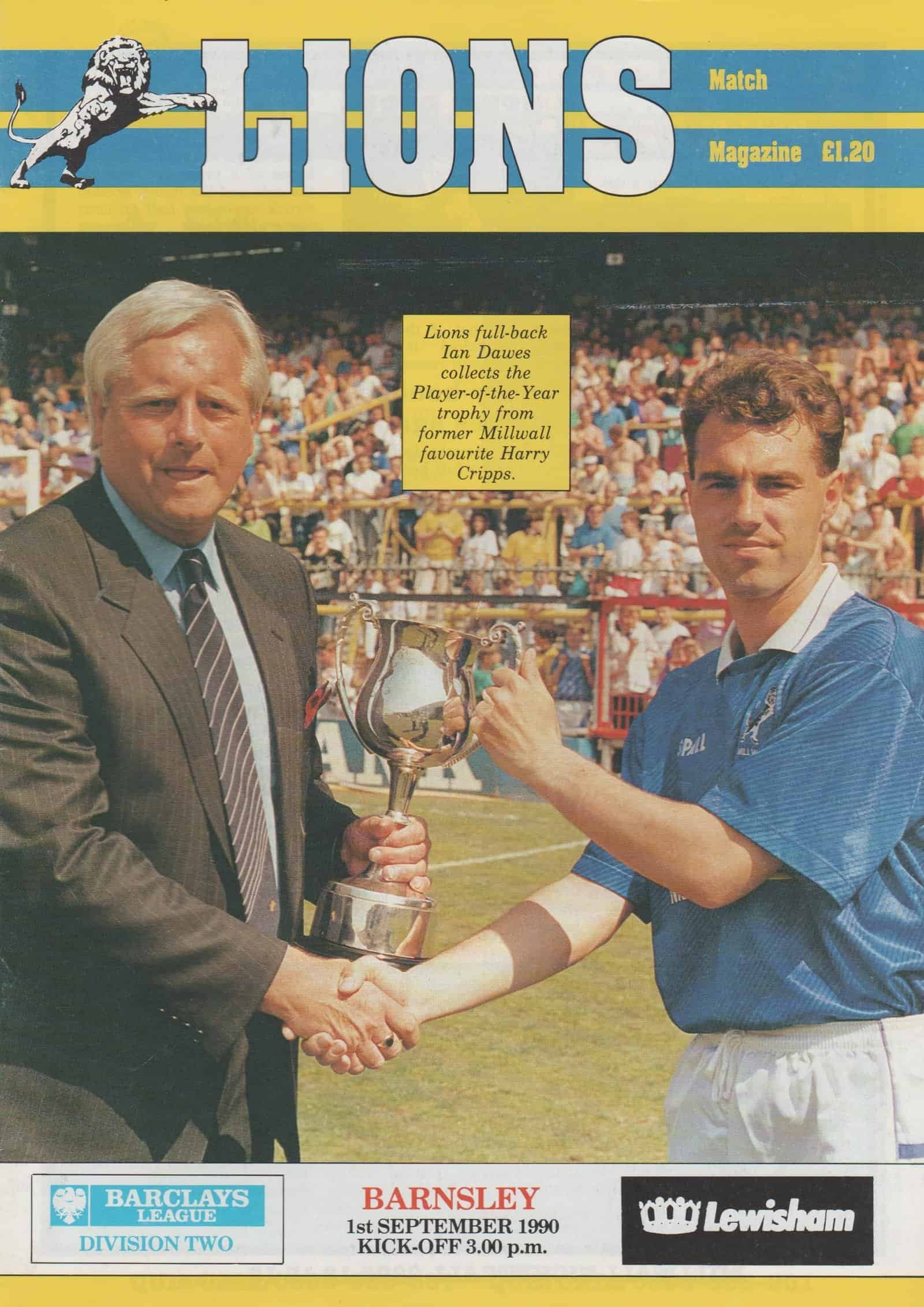 Millwall v Barnsley  01-Sep-1990