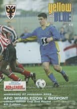 AFC Wimbledon v Bedfont 27-Nov-2002