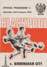 Blackpool v Birmingham City 23-Aug-1969