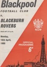Blackpool v Blackburn Rovers 15-Apr-1968