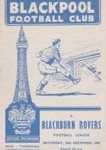 Blackpool v Blackburn Rovers 24-Dec-1960
