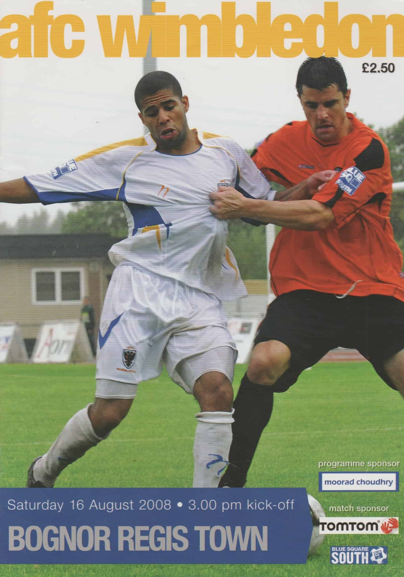 AFC Wimbledon v Bognor Regis Town  16-Aug-2008
